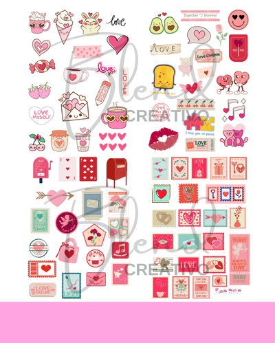Stickers Digitales - Colección Love