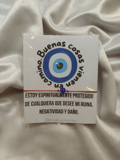 Pulsera Ojo turco Vidrio y Plata 