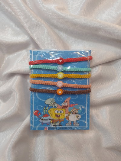 Pulseras de Bob esponja x5