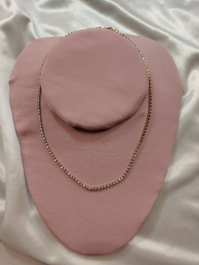 Collar strass dorado 