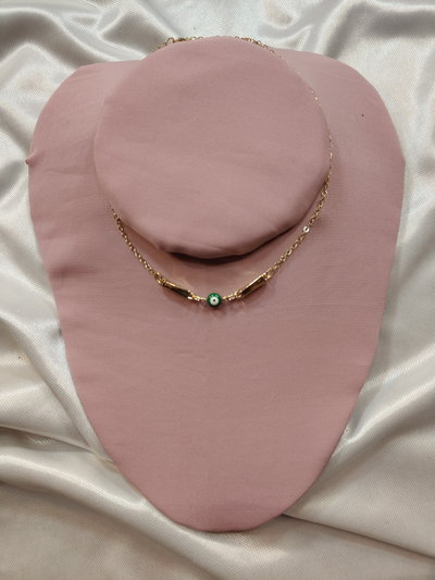 Gargantilla ojo turco verde 