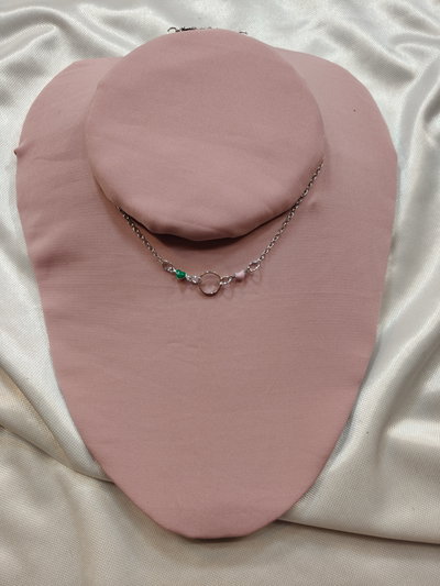 Gargantilla circulo y corazónes