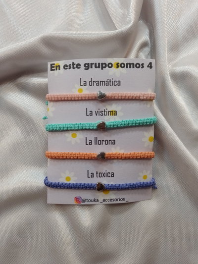 Pulseras de amistad x4