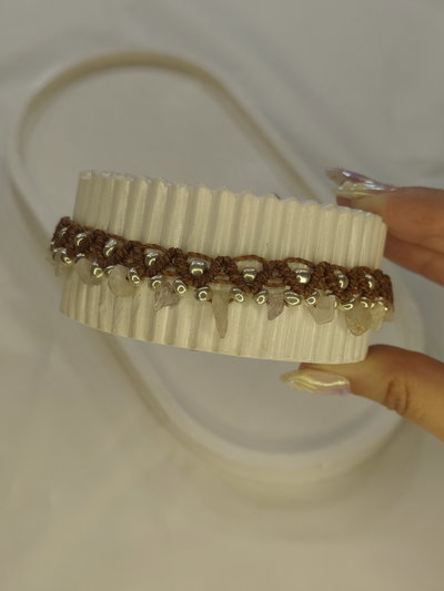 Tobillera Boho Cuarzo Cristal 