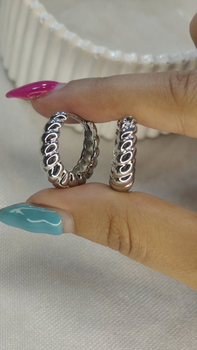 Argollita Torzada plateado