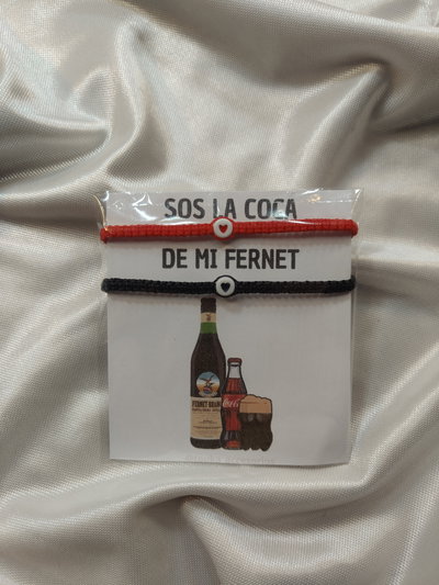 Pulseras Coca y Fernet 