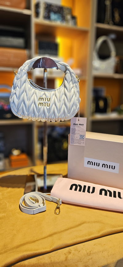 Bolso Miu miu Wander mini Beige Claro