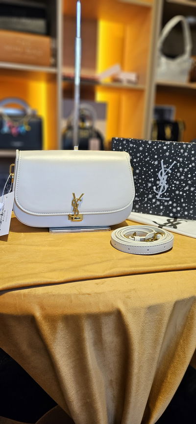 Cartera Voltaire Saint Laurent Blanca