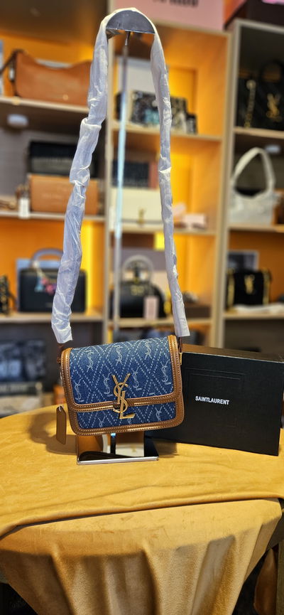 Cartera YSL jeans con marrón 