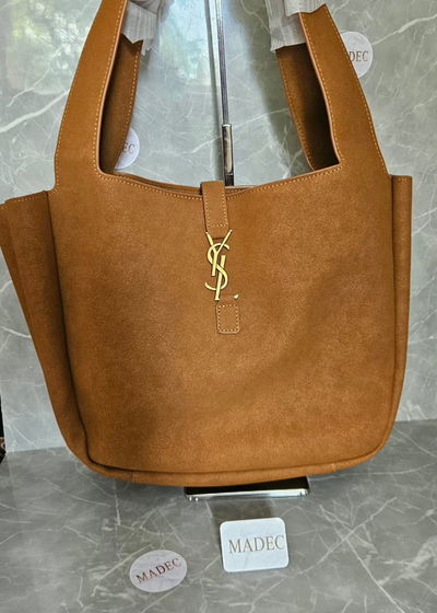 Cartera YSL Gamuzada Marrón