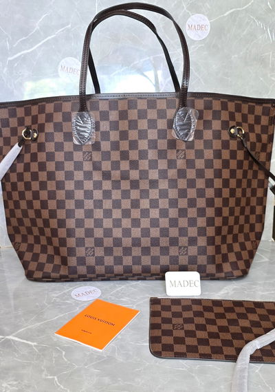 Cartera Louis Vuitton Neverfull Monograma Cuadros Marron