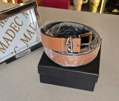 Cinto Diesel Marrón Hebilla Plateada 