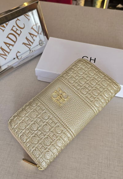 Billetera Carolina Herrera Dorada 