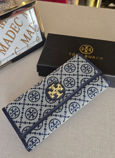Billetera Tory Burch Azul 