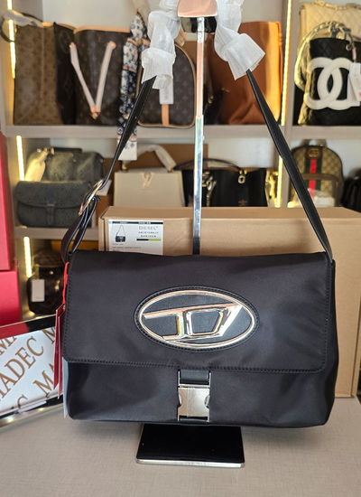 Cartera Diesel Negra  Lona 