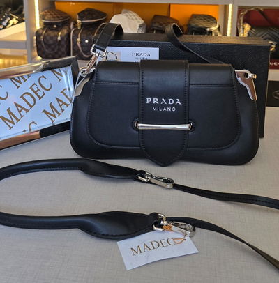 Cartera Prada Negra Cuero