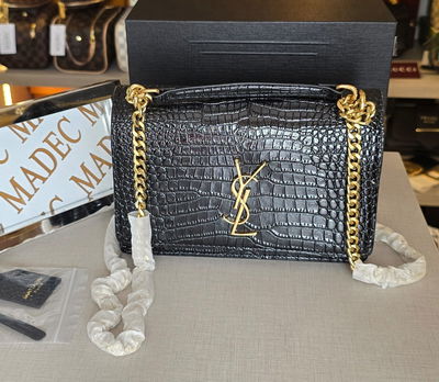 Cartera Yves Saint Laurent Negra Cadena Dorada CroCro 