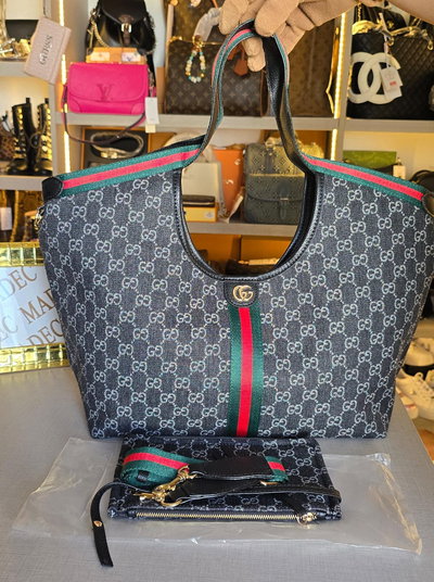 Cartera Gucci Jeans Azul + Monedero 