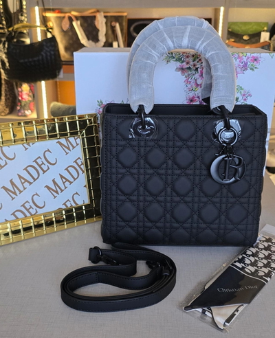Cartera Lady Dior Negra Mate Total Black