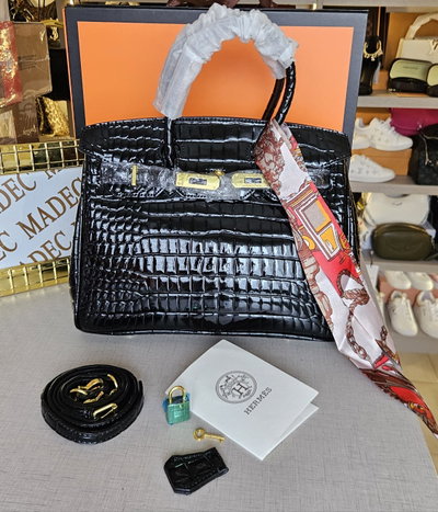 Cartera Hermes CroCro Negra