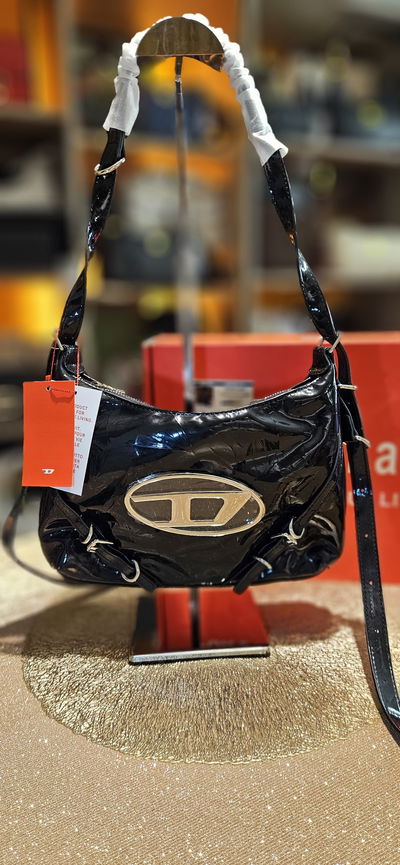 Cartera Diesel Negra Mediana