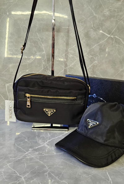 Set Prada Hombre Negro + Gorra