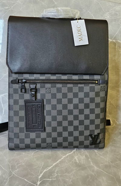 Mochila Louis Vuitton Cuadriculada Negra 
