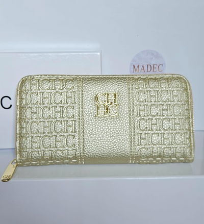 Billetera Carolina Herrera Dorada 