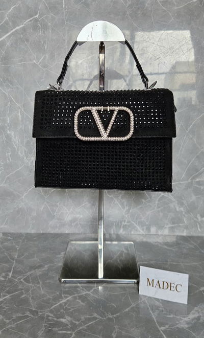 Cartera Bag Brillos Negra