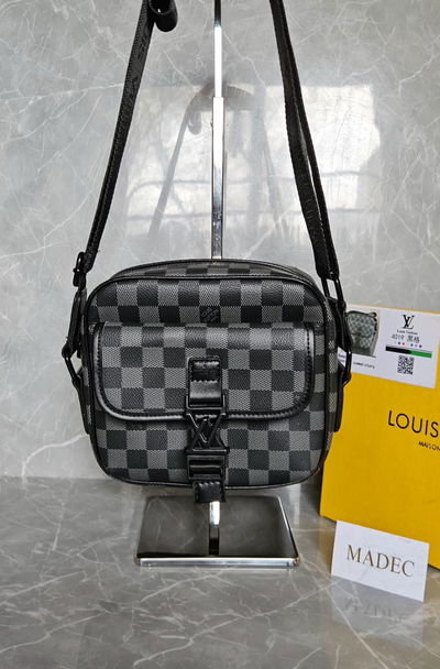 Bandolera Louis Vuitton Hombre Cuadrados Negra