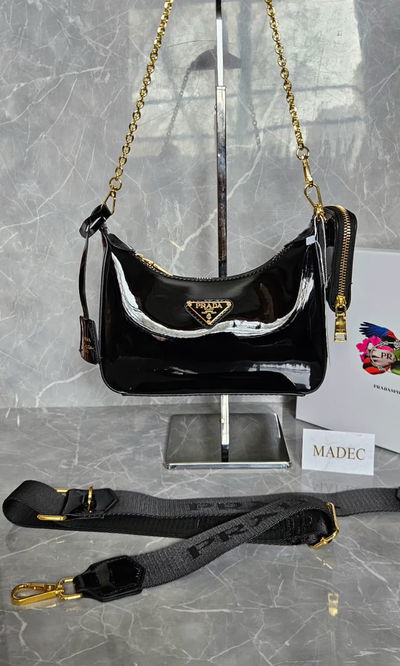 Cartera Prada Negra Charol
