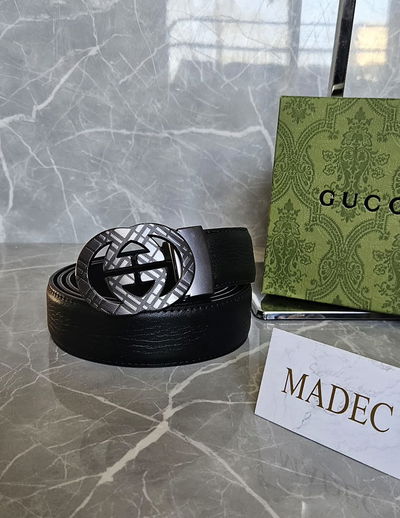 Cinto Gucci Hebilla Gris