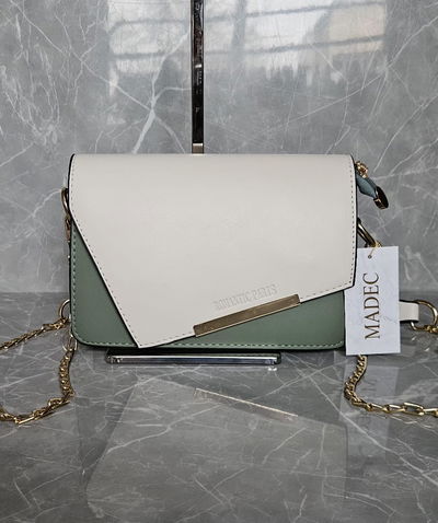 Cartera Paris Verde con Blanca