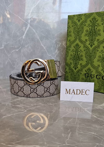 Cinto Gucci Hebilla Dorada Deluxe 