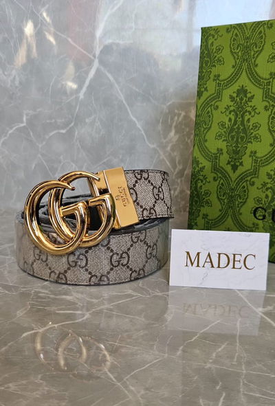 Cinto Gucci Hebilla Dorada Deluxe 