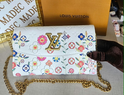 Sobre/Bandolera Louis Vuitton Floral Blanco  