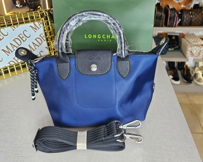Cartera Longchamp Azul Talle S