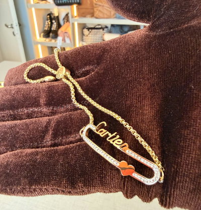 Pulsera Acero Cartier con Stras