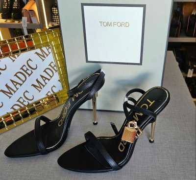 Sandalias Tom Ford Tacon Dorado