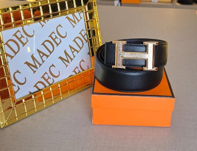 Cinto Hermes Reversible Hebilla Dorada
