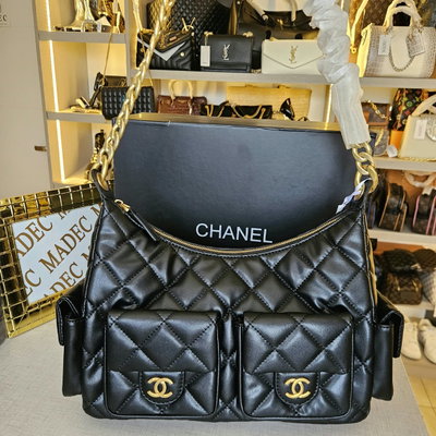 Cartera Chanel Negra Cadenas Doradas