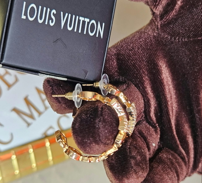 Aros Acero Louis Vuitton Dorados