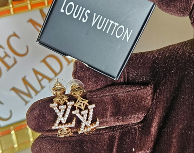 Aros Acero Dorado Louis Vuitton 