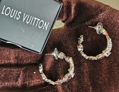 Aros Acero Plateados Louis Vuitton