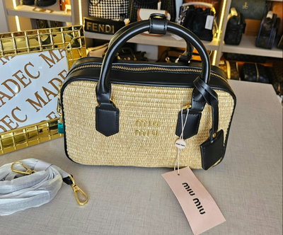 Cartera MiuMiu Rafia