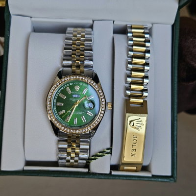 Reloj Rolex Plata/Dorado+Pulsera