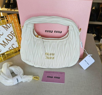 Cartera Miu Miu Blanca/Tiza