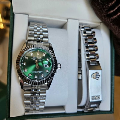 Reloj Rolex Plateado+Pulsera