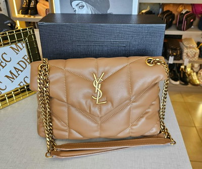 Cartera Yves Saint Laurent Pufer Beige
