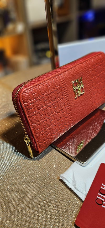 Billetera Carolina Herrera Roja 